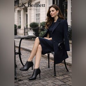LK Bennett Dusty Booties Black EU 40 US 9 Kate Fav